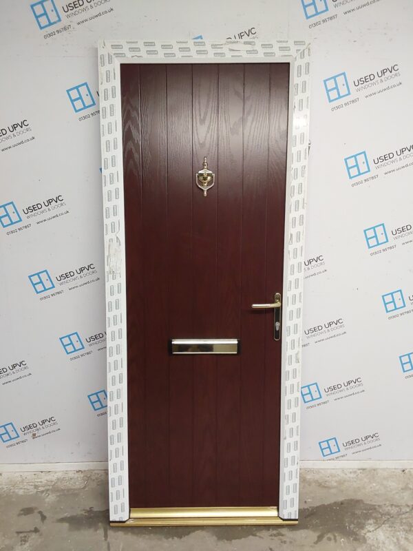 Brand New Rosewood Composite Front Door 825mm x 2020mm ND127