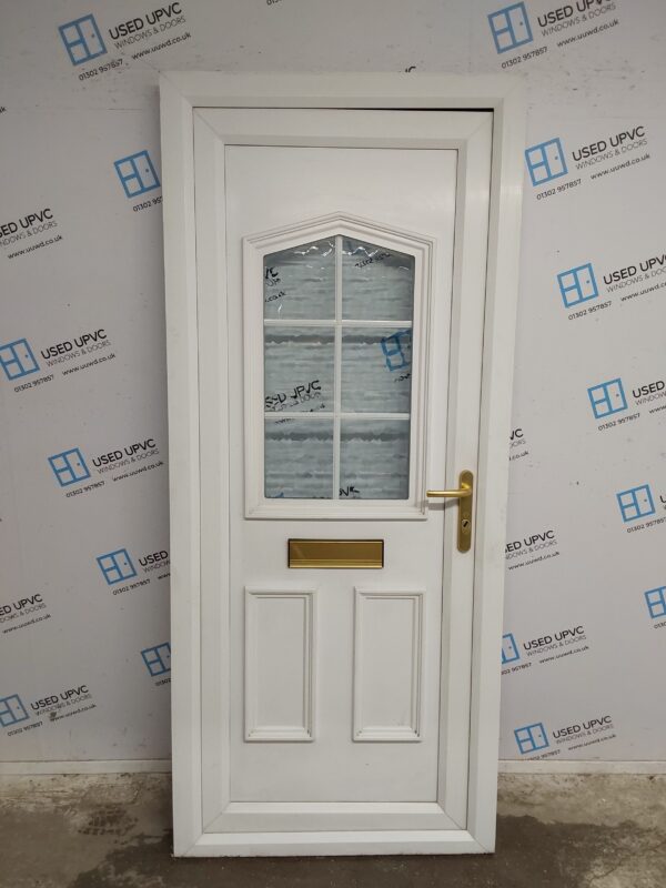 Used White Upvc Front Door 880mm x 2040mm 0453