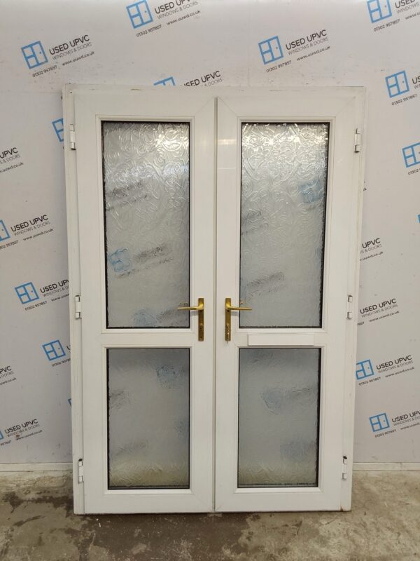 Used White Upvc French Doors 1355mm x 2000mm (Reduce To 1325mm) EA7 - Image 2