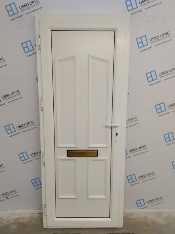 Used White Upvc Front Door 820mm x 2065mm 0552 - Image 2