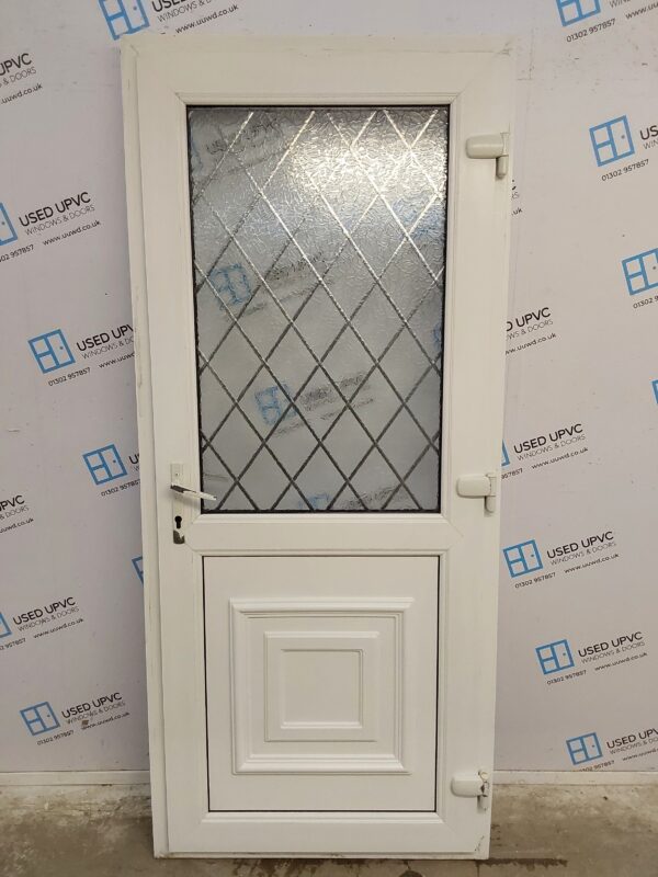 Used White Upvc Back Door 895mm x 2060mm 0339 - Image 2