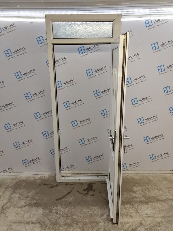 Used White Upvc Front Door And Toplight 920mm x 2350mm (reduce to 895mm) 0740 - Image 3