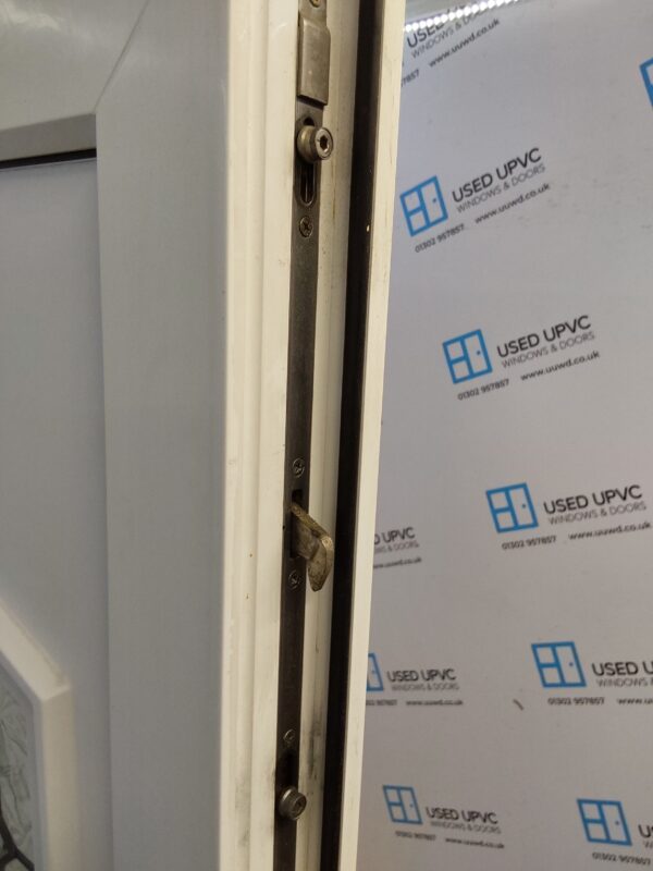 Used White Upvc Front Door And Toplight 920mm x 2350mm (reduce to 895mm) 0740 - Image 4