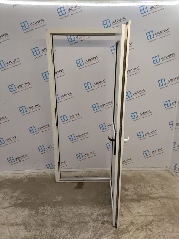 Used White Upvc Back Door 865mm x 2035mm 0690 - Image 3
