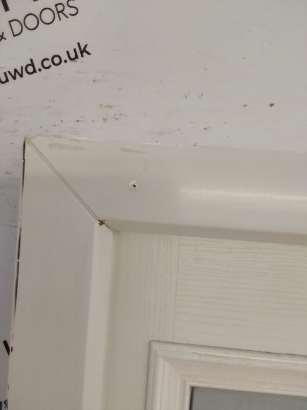 Used White Composite Back Door 820mm x 2070mm 0669 - Image 9