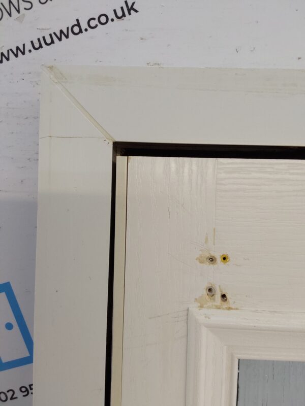 Used White Composite Back Door 820mm x 2070mm 0669 - Image 5