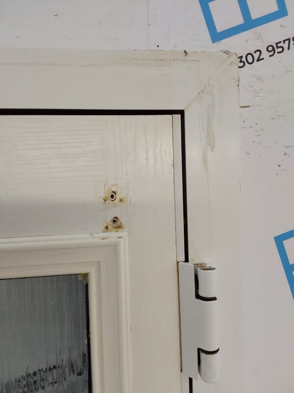 Used White Composite Back Door 820mm x 2070mm 0669 - Image 6