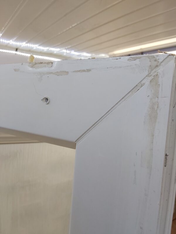 Used White Composite Back Door 820mm x 2070mm 0669 - Image 4