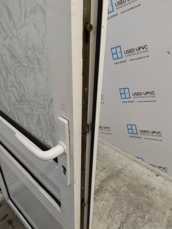 Used White Upvc Back Door 870mm x 2035mm 0607 - Image 8