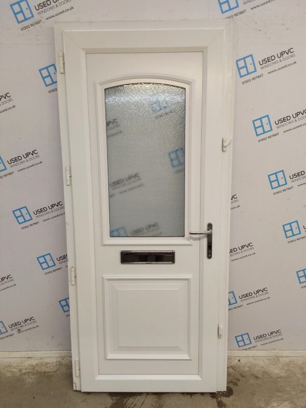Used White Upvc Front Door 915mm x 2060mm (reduce to 900mm) 0419 - Image 2