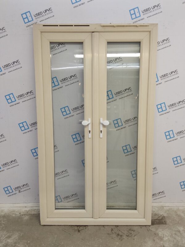 Used Cream Upvc French Doors (Outwards Opening) 1185mm x 2045mm EA1 - Image 6