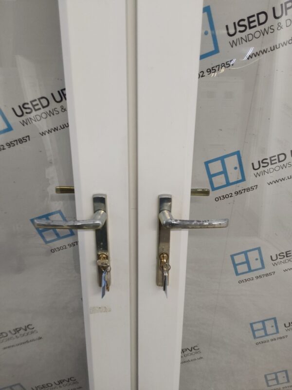 Used White Upvc French Doors 1780mm x 2115mm EA9 - Image 8
