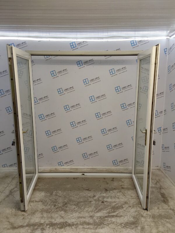 Used White Upvc French Doors 1780mm x 2115mm EA9 - Image 2