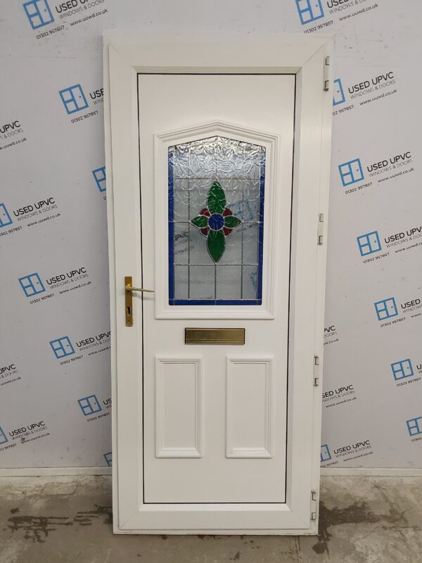 Used White Upvc Front Door 895mm x 2070mm 0703 - Image 2