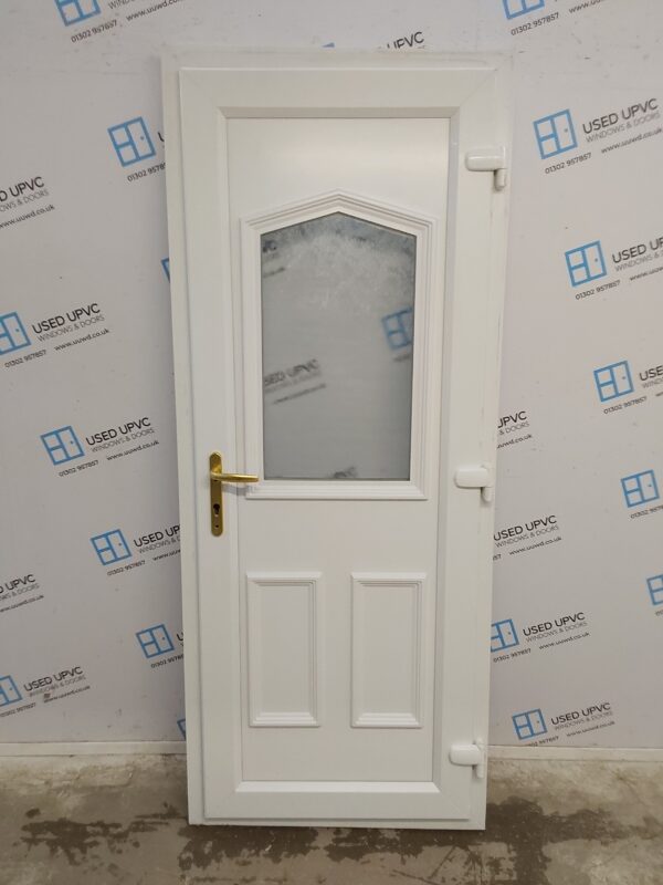 Used White Upvc Back Door 825mm x 2020mm 0622 - Image 2