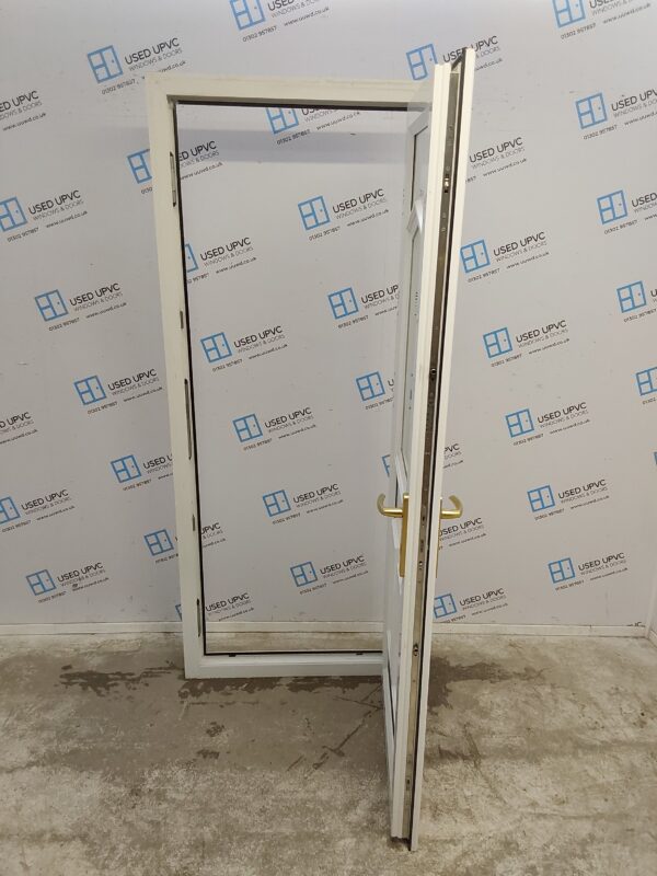 Used White Upvc Back Door 825mm x 2020mm 0622 - Image 3