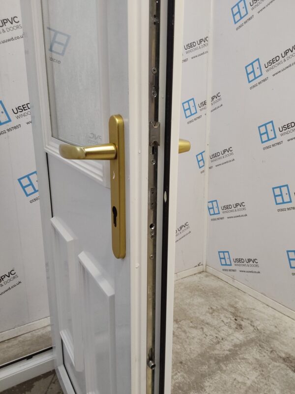 Used White Upvc Back Door 825mm x 2020mm 0622 - Image 5