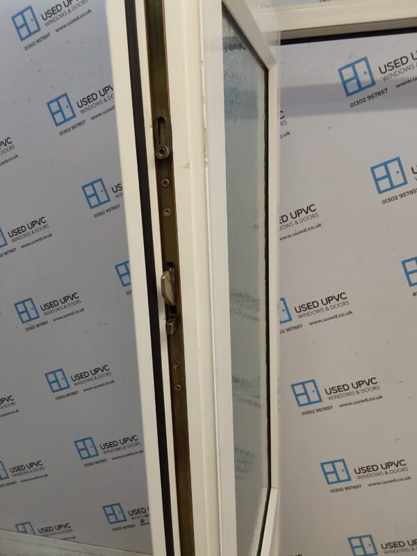 Used White Upvc Back Door 850mm x 2050mm (Reduce To 835mm) 0579 - Image 4