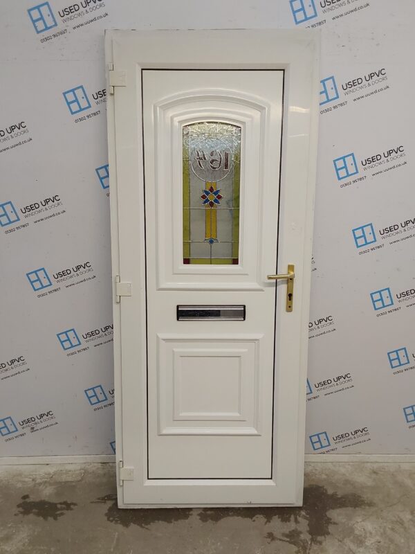Used White Upvc Front Door 865mm x 2075mm 0367 - Image 2