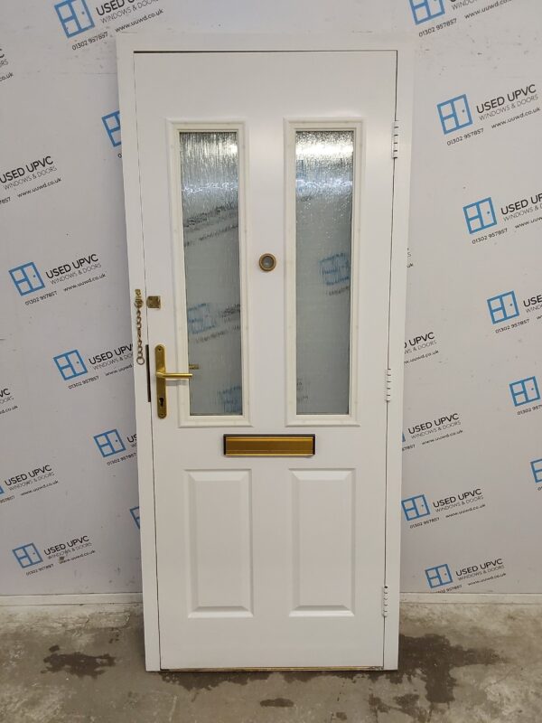 Used White Upvc Front Door 880mm x 2075mm 0283 - Image 2