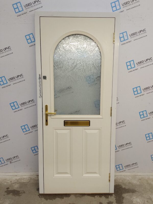 Used White Composite Front Door 900mm x 2080mm 0239 - Image 2