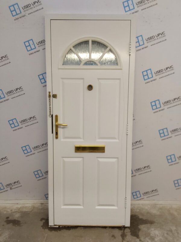 Used White Upvc Front Door 830mm x 2065mm 0189 - Image 2