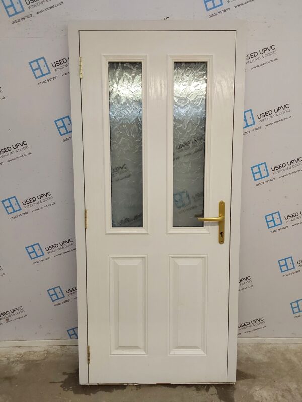Used Dark Blue Composite Back Door 925mm x 2045mm 0101 - Image 2