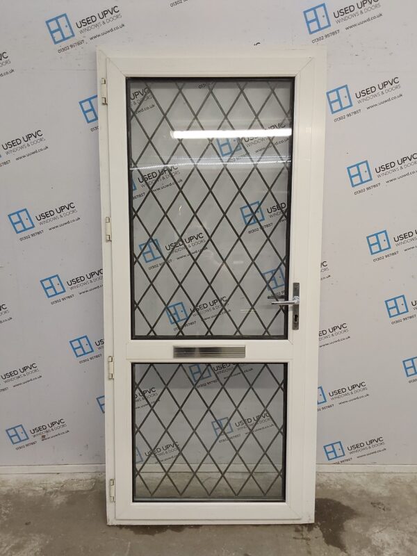 Used White Upvc Front Door 930mm x 2055mm 0064 - Image 2