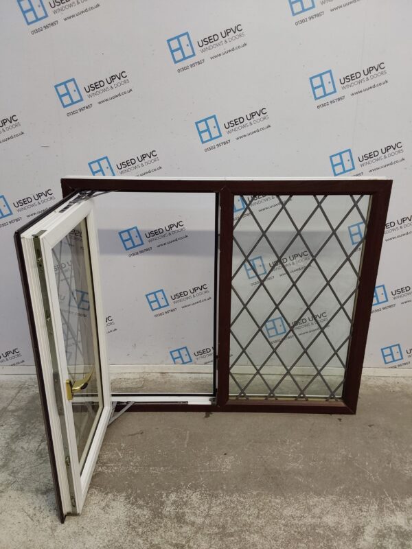 Used Rosewood Upvc Window 1180mm x 1025mm LW0132 - Image 3