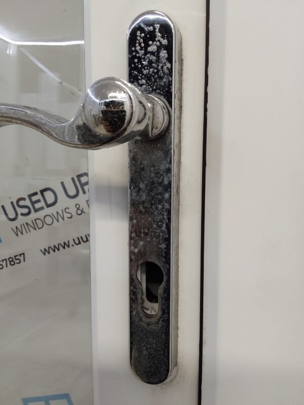 Used White Upvc Full Glass Back Door 840mm x 2030mm 0803 - Image 4