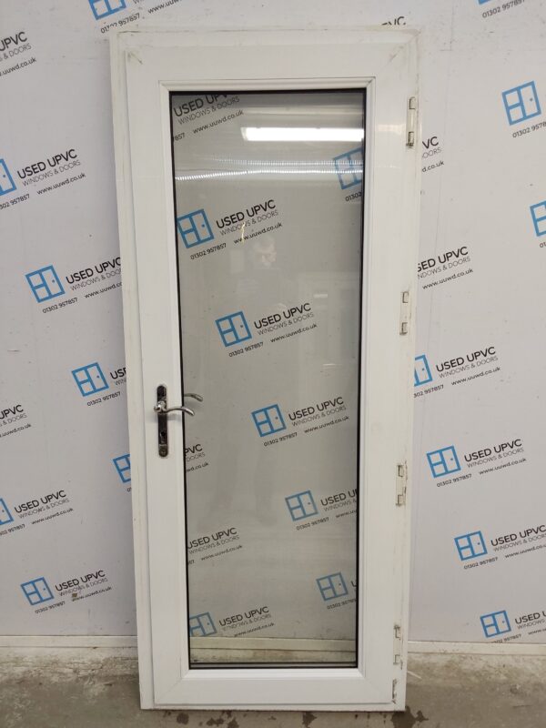 Used White Upvc Full Glass Back Door 840mm x 2030mm 0803 - Image 2