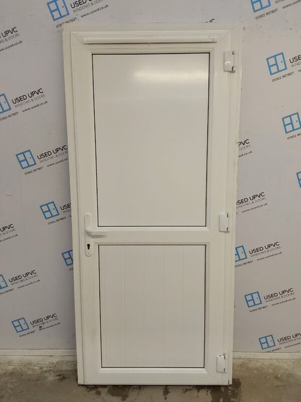 Used White Upvc Back Door 925mm x 2030mm (reduce to 905mm) 0765 - Image 2