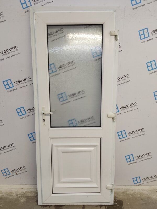 Used White Upvc Back Door 845mm x 2080mm 0732 - Image 2