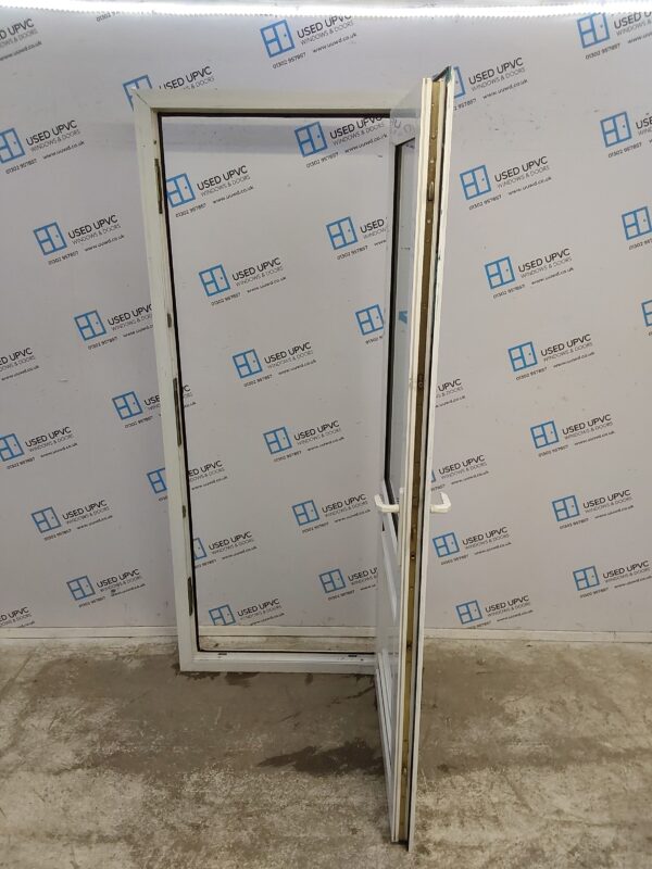 Used White Upvc Back Door 845mm x 2080mm 0732 - Image 3
