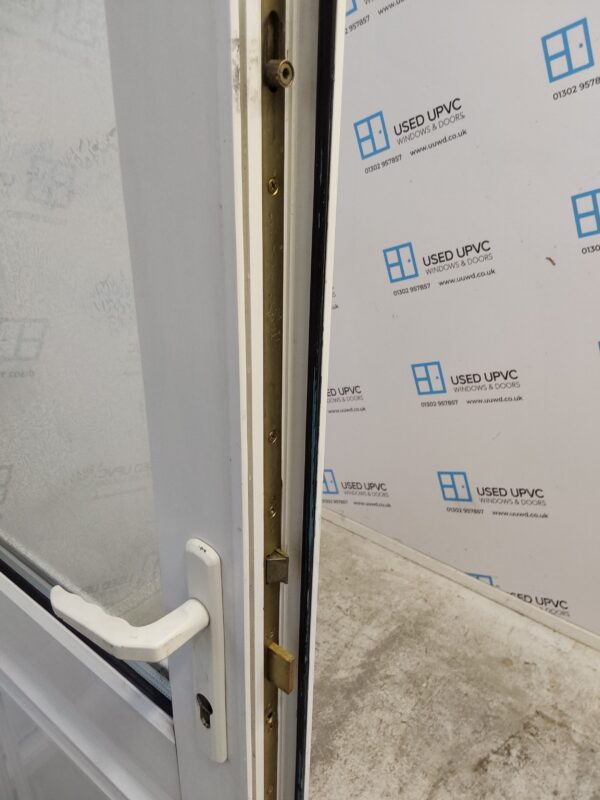 Used White Upvc Back Door 845mm x 2080mm 0732 - Image 8