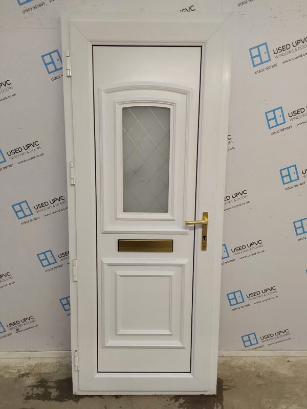 Used White Upvc Front Door 820mm x 2030mm 0607 - Image 2