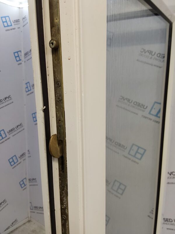 Used White Upvc Full Glass Back Door 840mm x 2055mm 0584 - Image 6