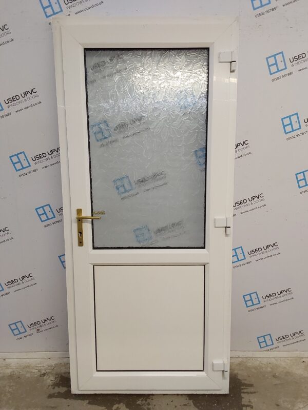 Used White Upvc Back Door 920mm x 2055mm 0430 - Image 2
