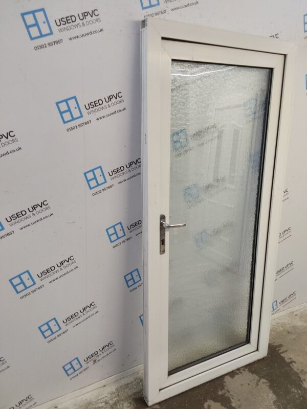 Used White Upvc Full Glass Back Door 935mm x 2025mm (reduce to 920mm) 0394 - Image 4