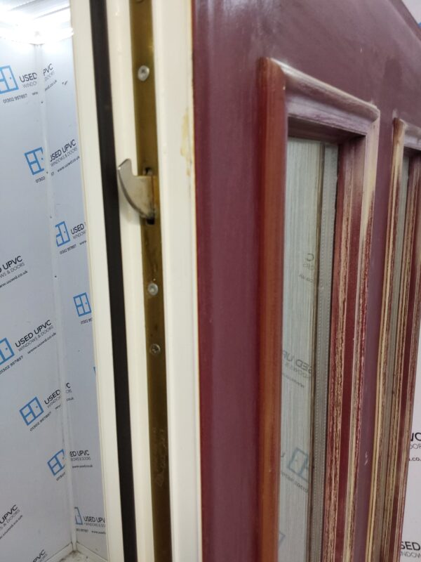 Used Red Composite Front Door 885mm x 2055mm (reduce to 870mm) 0364 - Image 6