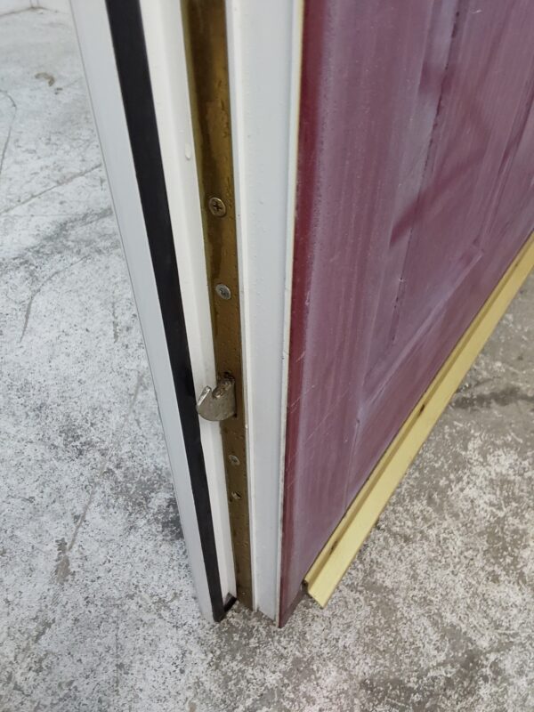 Used Red Composite Front Door 885mm x 2055mm (reduce to 870mm) 0364 - Image 8