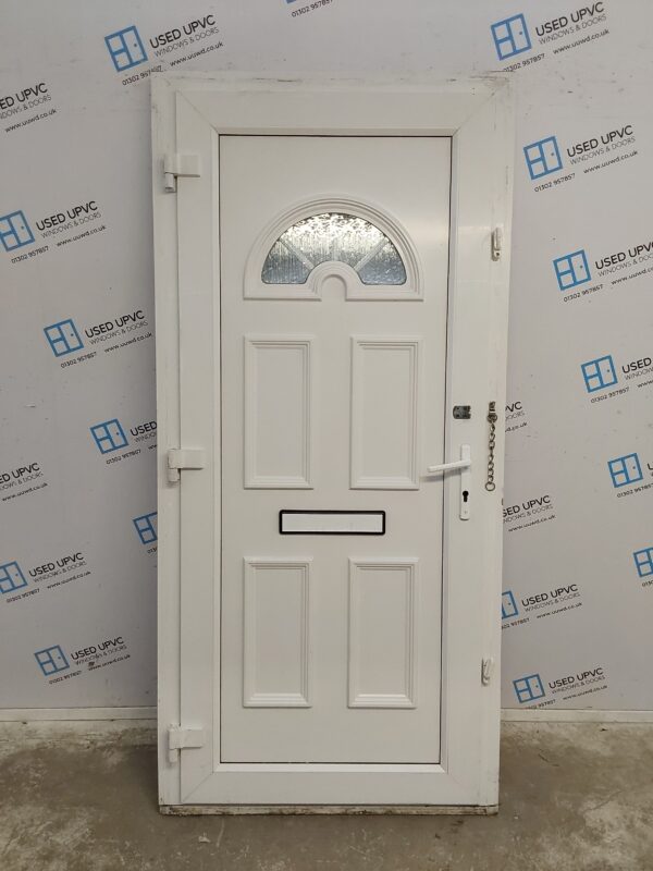 Used White Upvc Front Door 980mm x 2080mm (Reduce To 965mm) 0605 - Image 2