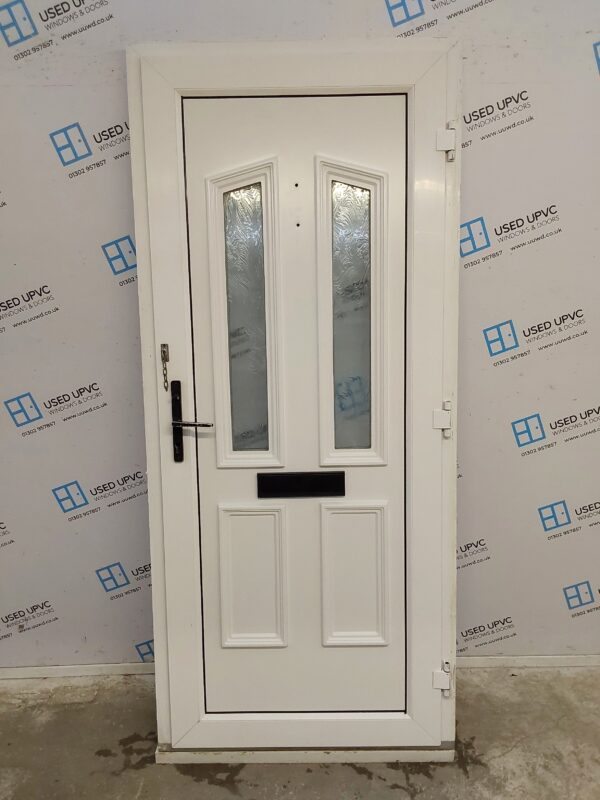Used White Upvc Front Door 900mm x 2080mm 0498 - Image 2