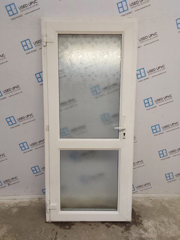 Used White Upvc Back Door 910mm x 2065mm 0458 - Image 2