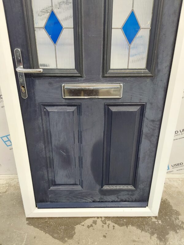 Used Dark Blue Composite Front Door 900mm x 2040mm 0660 - Image 9