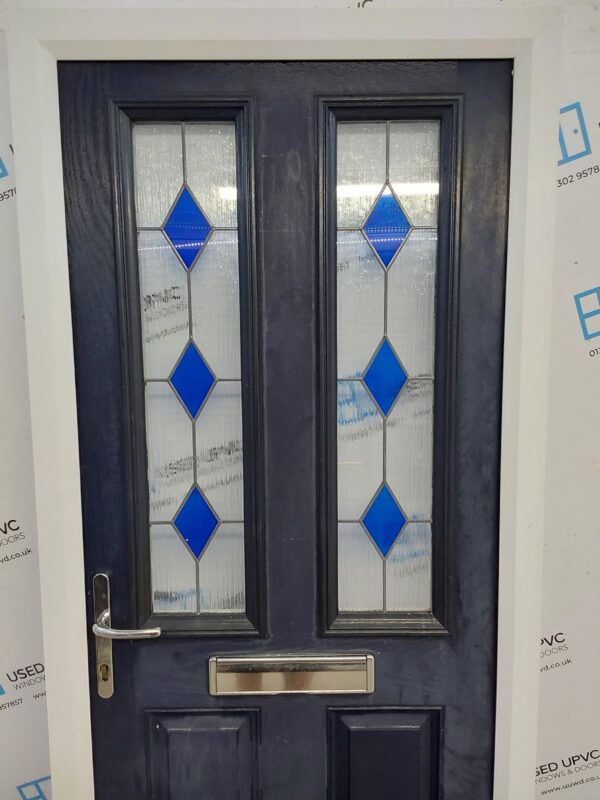 Used Dark Blue Composite Front Door 900mm x 2040mm 0660 - Image 10