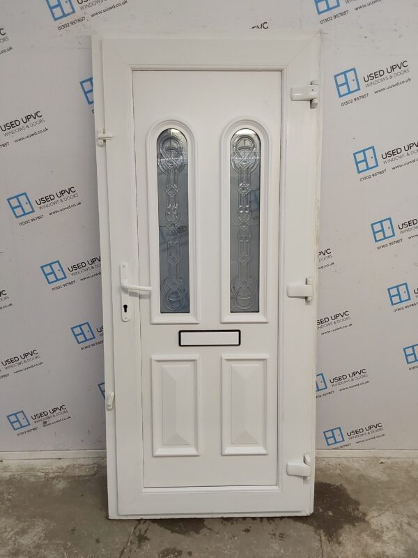Used White Upvc Front Door 910mm x 2045mm (Reduce To 895mm) 0226 - Image 2