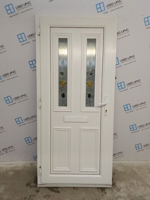 Used White Upvc Front Door 940mm x 2090mm (Reduce To 925mm) 0189 - Image 2