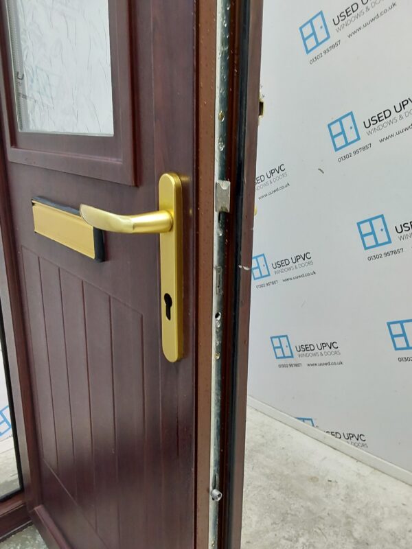 Used Rosewood Upvc Front Door 935mm x 2080mm (Reduce To 895mm x 2060mm) 0063 - Image 5