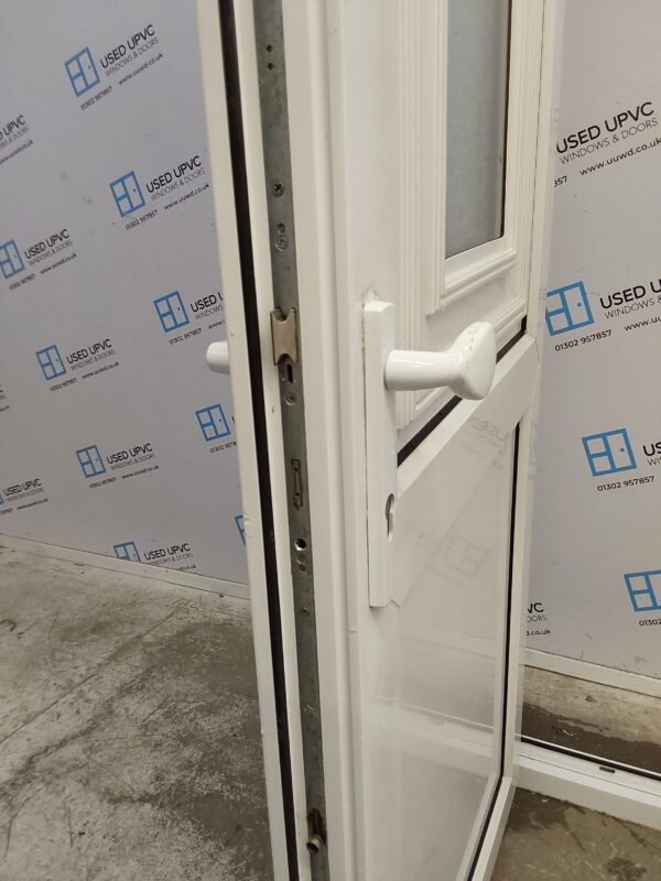 Used White Upvc Back Door 845mm x 2030mm 0054 - Image 5